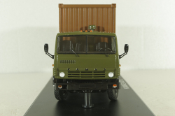 Камаз-53212 Контейнеровоз, хаки/коричневый, SSM1281, SSM 1:43
