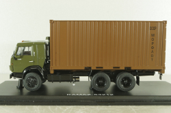Камаз-53212 Контейнеровоз, хаки/коричневый, SSM1281, SSM 1:43
