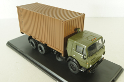 Камаз-53212 Контейнеровоз, хаки/коричневый, SSM1281, SSM 1:43