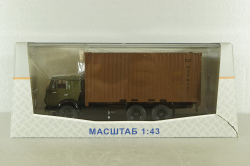 Камаз-53212 Контейнеровоз, хаки/коричневый, SSM1281, SSM 1:43