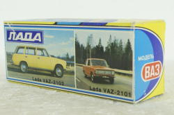 Ваз-2101, январь 92г., серо-голубой, Тантал/Радон 1:43