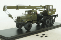 Краз-255Б1 КС-3575 Автокран, хаки,  SSM1183,  SSM 1:43