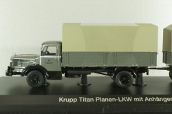 Krupp Titan planet LKW with trailer, grey, 025603, Schuco 1:43