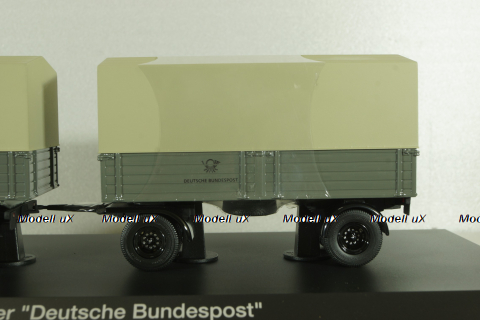 Krupp Titan planet LKW with trailer, grey, 025603, Schuco 1:43