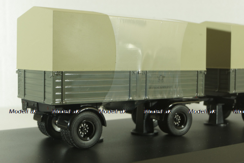 Krupp Titan planet LKW with trailer, grey, 025603, Schuco 1:43