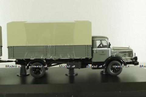 Krupp Titan planet LKW with trailer, grey, 025603, Schuco 1:43