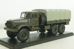 Краз-214Б борт с тентом хаки 1963, Наш Автопром 1:43