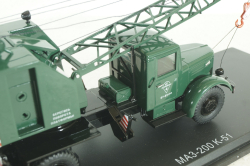 Маз-200 К-51, зеленый, автокран, SSM1165, SSM 1:43