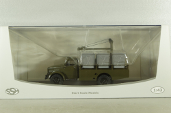 КММ-2(51) контейнерный мусоровоз на шасси ГАЗ-51Д 1958, зеленый, SSM1582, SSM 1:43