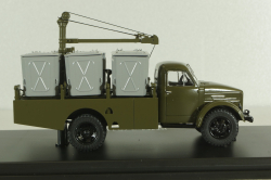 КММ-2(51) контейнерный мусоровоз на шасси ГАЗ-51Д 1958, зеленый, SSM1582, SSM 1:43