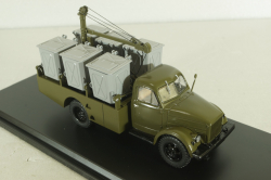 КММ-2(51) контейнерный мусоровоз на шасси ГАЗ-51Д 1958, зеленый, SSM1582, SSM 1:43