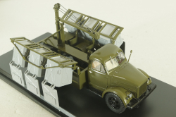 КММ-2(51) контейнерный мусоровоз на шасси ГАЗ-51Д 1958, зеленый, SSM1582, SSM 1:43