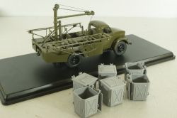 КММ-2(51) контейнерный мусоровоз на шасси ГАЗ-51Д 1958, зеленый, SSM1582, SSM 1:43