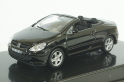Peugeot 307CC Cabriolet 2003, black, Altaya 1:43