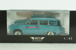 Газ-22М Волга, милиция 1964, бирюзовый, NEO 1:43