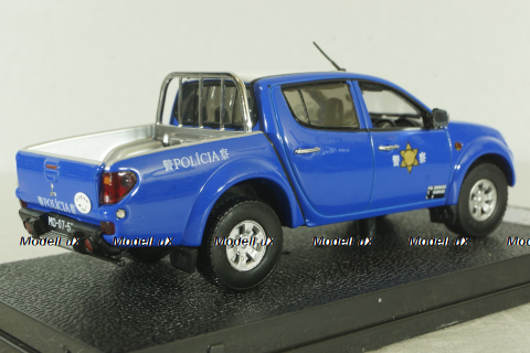 Mitsubishi L200 Macau Police Department 2007, blue, 29344, Vitesse 1:43