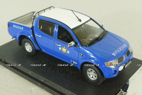 Mitsubishi L200 Macau Police Department 2007, blue, 29344, Vitesse 1:43