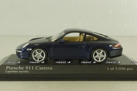 Porsche 911 (997) Carrera 2004, blue, 400063020, Minichamps 1:43