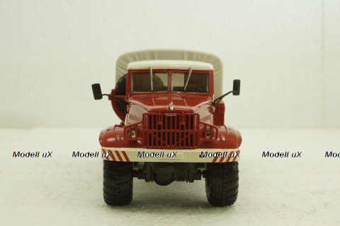 Краз-255В баластний тягач, борт з тентом, червоний, Наш Автопром 1:43