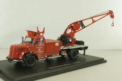 Mercedes L6600 fire engine with a crane, 03101, Schuco 1:43