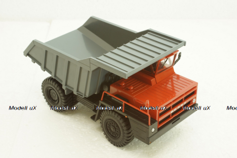 Белаз-7540 карьерный самосвал, красный/серый, Н004, Наш Автопром 1:43