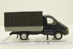 Газ-3302 Газель бортовой с тентом синий/серый, Конверсия 1:43
