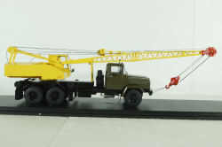 КС-4561(250) Автокран на шасси Краз 250, хаки/желтый, SSM1551, SSM 1:43