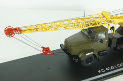 КС-4561(250) Автокран на шасси Краз 250, хаки/желтый, SSM1551, SSM 1:43