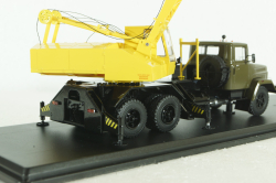 КС-4561(250) Автокран на шасси Краз 250, хаки/желтый, SSM1551, SSM 1:43