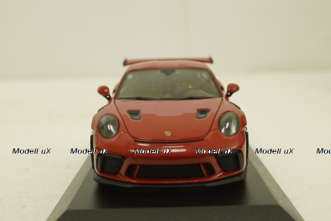 Porsche 911 (991 II) GT3 RS with gold rims 2018 red, 413067069, Minichamps 1:43