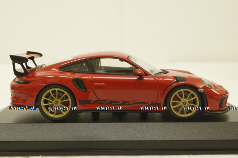 Porsche 911 (991 II) GT3 RS with gold rims 2018 red, 413067069, Minichamps 1:43