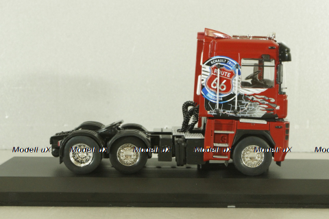 Renault AE Magnum 6x2 "Route 66" 2005, red, Truck Tuning Collection #14, Hachette 1:43