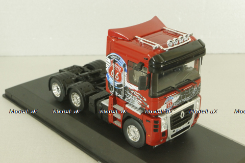 Renault AE Magnum 6x2 "Route 66" 2005, red, Truck Tuning Collection #14, Hachette 1:43