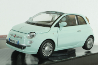 Fiat Nuova 500 Cabrio, blue, 73374, MotorMax 1:24
