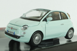 Fiat Nuova 500 Cabrio, blue, 73374, MotorMax 1:24