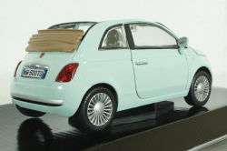 Fiat Nuova 500 Cabrio, blue, 73374, MotorMax 1:24