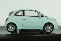 Fiat Nuova 500 Cabrio, blue, 73374, MotorMax 1:24