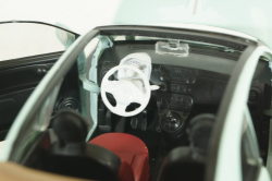 Fiat Nuova 500 Cabrio, blue, 73374, MotorMax 1:24