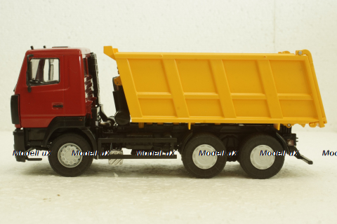 Маз-6501 самоскид, червоний/жовтий, 101265, АвтоИстория 1:43