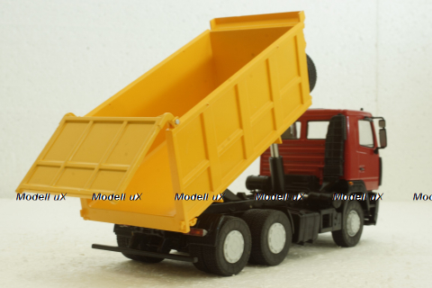 Маз-6501 самоскид, червоний/жовтий, 101265, АвтоИстория 1:43