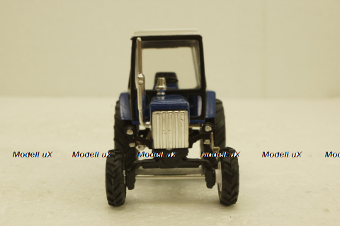 МТЗ-80 Трактор Беларусь, Синий с белой крышей, Торговый дом МТЗ-ЕлАЗ  1:43 хром!