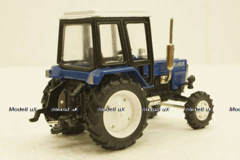 МТЗ-80 Трактор Беларусь, Синий с белой крышей, Торговый дом МТЗ-ЕлАЗ  1:43 хром!