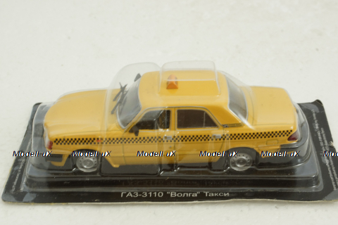 Газ-3110 Волга, такси, желтая, Автолегенды СССР 1:43