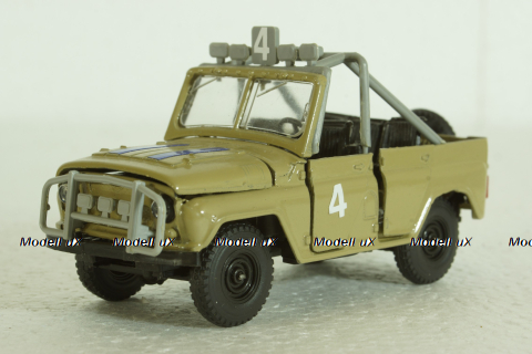 Уаз-469 ралли №4, бежевый, Агат 1:43