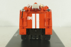 АЦ-40 (43202) ПМ-102Б пожарная автоцистерна на шасси Урал-43202 с бел. полосами, SSM1234B, SSM 1:43 Вариант 2!