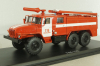 АЦ-40 (43202) ПМ-102Б пожарная автоцистерна на шасси Урал-43202 с бел. полосами, SSM1234B, SSM 1:43 Вариант 3!