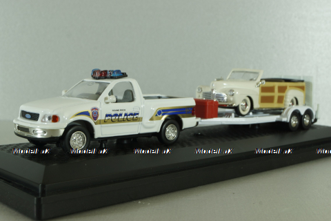 Ford F150 Police with trailer, 94601, Yat Ming 1:43