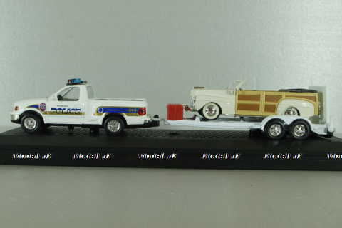 Ford F150 Police with trailer, 94601, Yat Ming 1:43