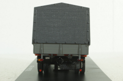 IFA W50L flatbed truck with tent, green grey, SSM1464, SSM 1:43