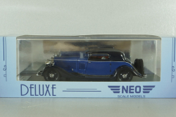 Rolls Royce Phantom II Continental Windovers Coupe 1932, blue/black, NEO46680, NEO 1:43